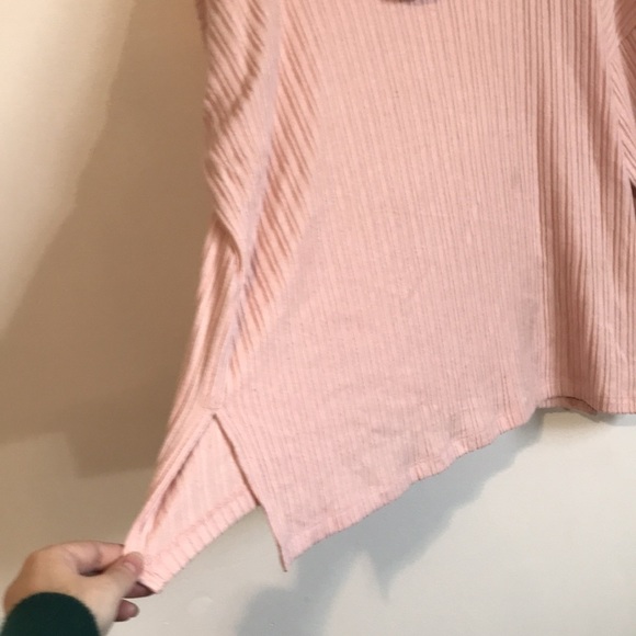 AE American Eagle Plush Hoodie sweater blush pink size Large - Picture 7 of 11